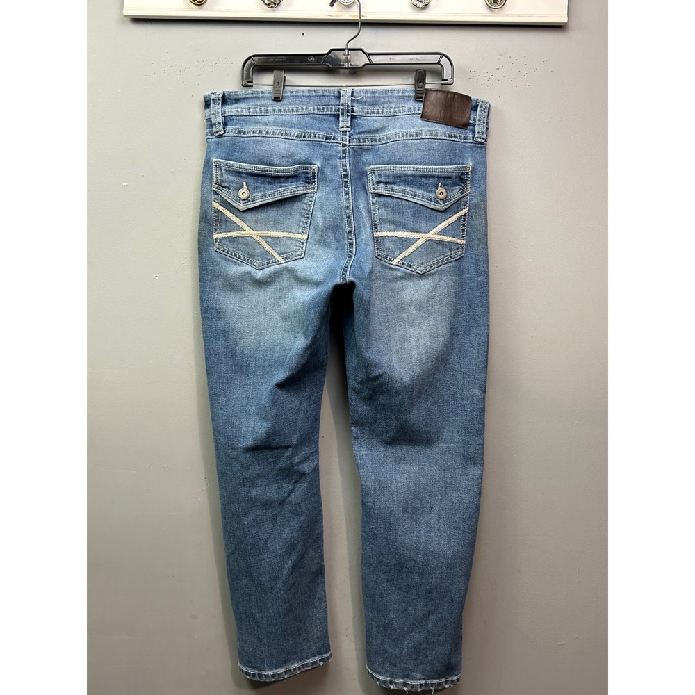 TK Axel Slim Boot Mens Jeans W36 L30‎ Blue Denim Stretch Casual Pants